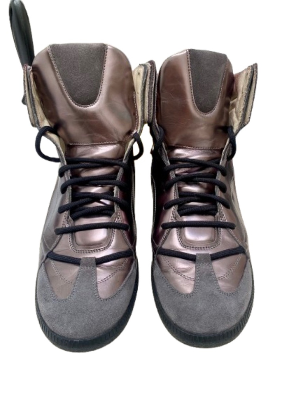 Maison Martin Margiela Line 22 Shoes Metallic Bronze Suede - Picture 1 of 13